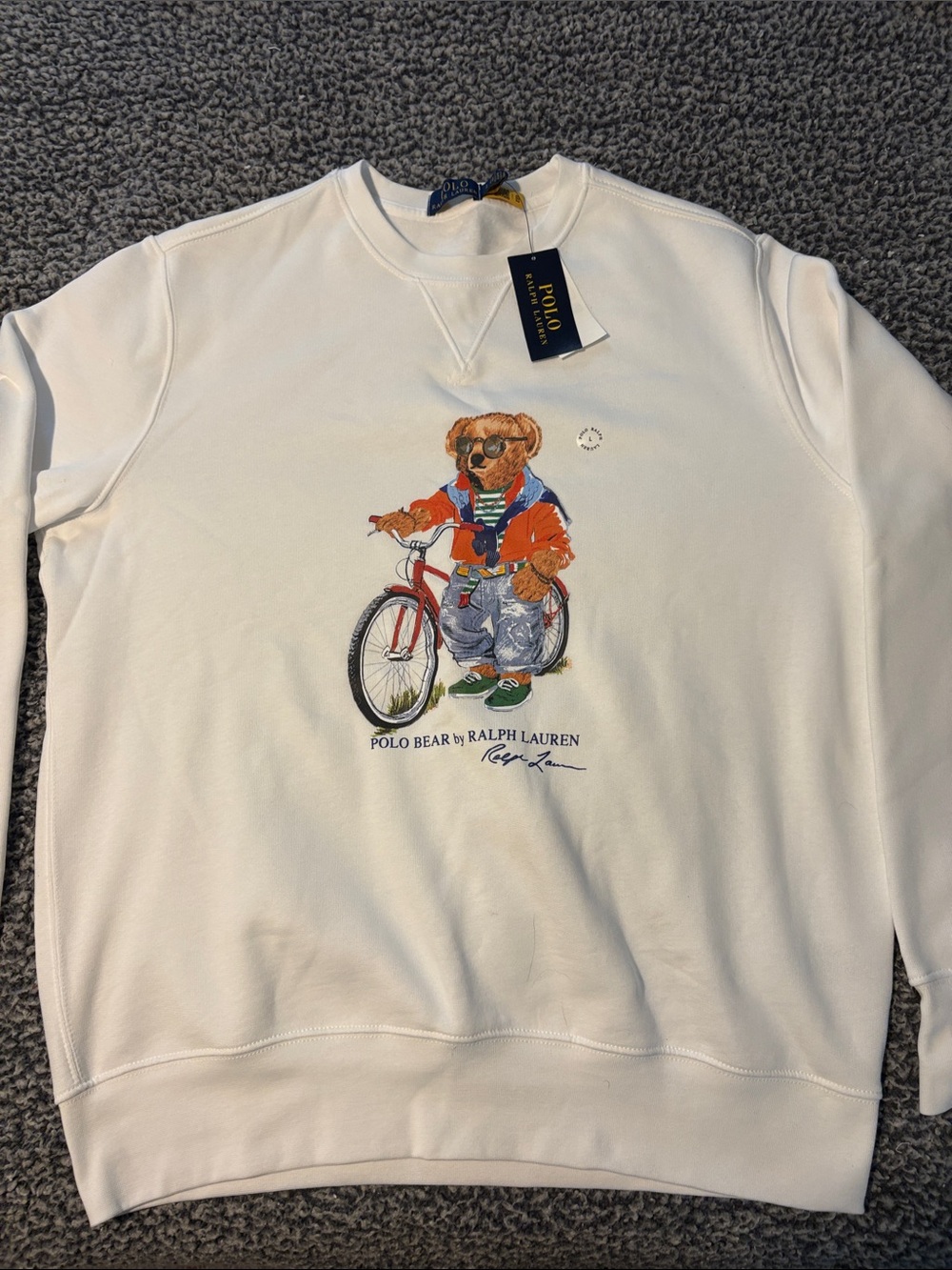 Polo by Ralph Lauren Men’s Size L Polo Bear Sweatshirt Summer 2026 NWT!